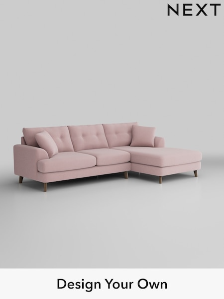 Natural Mix/Light Rose Pink Parker Buttoned Back (W43591) | £2,475