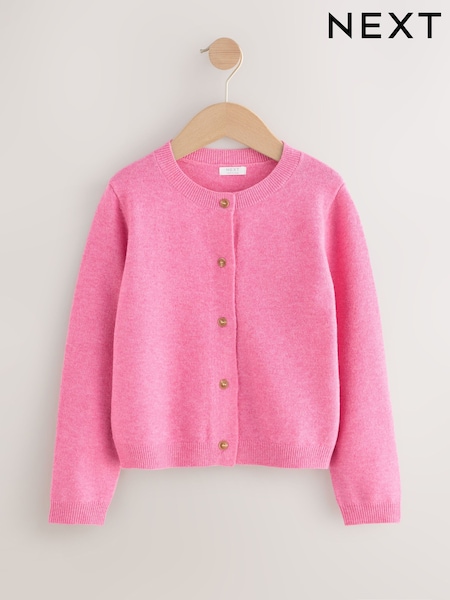 Pink Button Up Cardigan (3-16yrs) (W43596) | £14 - £20