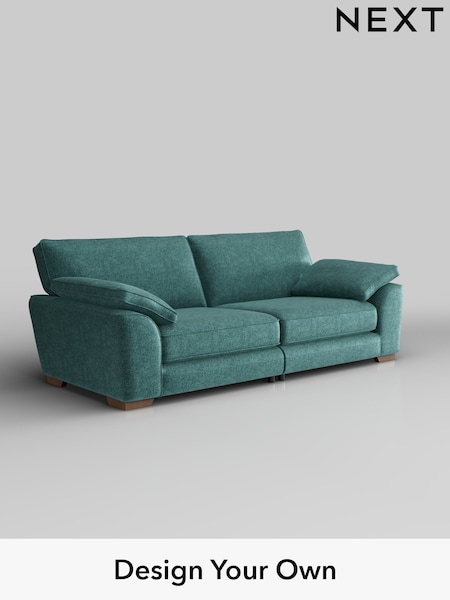 Plush Chenille/Dark Teal Green Stamford Grand Relaxed Sit (W43609) | £1,799