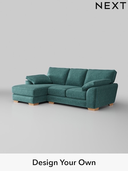 Plush Chenille/Dark Teal Green Stamford Grand Relaxed Sit (W43609) | £2,275
