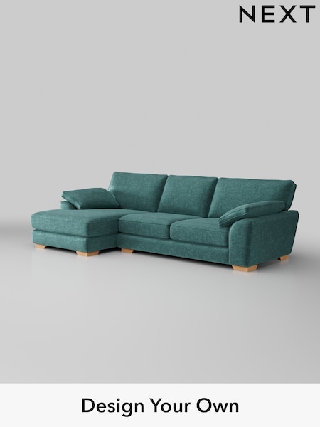 Plush Chenille/Dark Teal Green Stamford Grand Relaxed Sit (W43609) | £2,550
