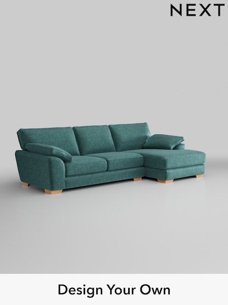 Plush Chenille/Dark Teal Green Stamford Grand Relaxed Sit (W43609) | £2,550