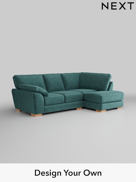 Plush Chenille/Dark Teal Green Stamford Grand Relaxed Sit (W43609) | £2,375