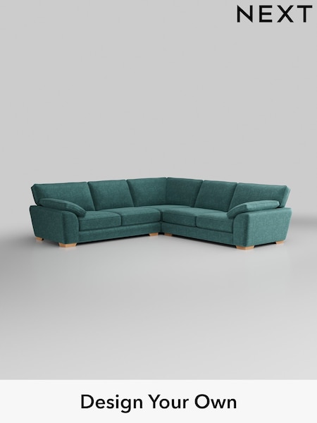 Plush Chenille/Dark Teal Green Stamford Grand Relaxed Sit (W43609) | £3,025