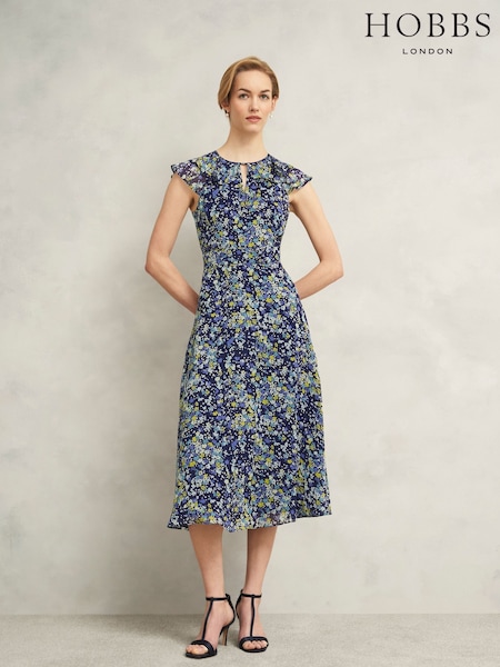 Hobbs Blue Dawn Dress (W43655) | £169