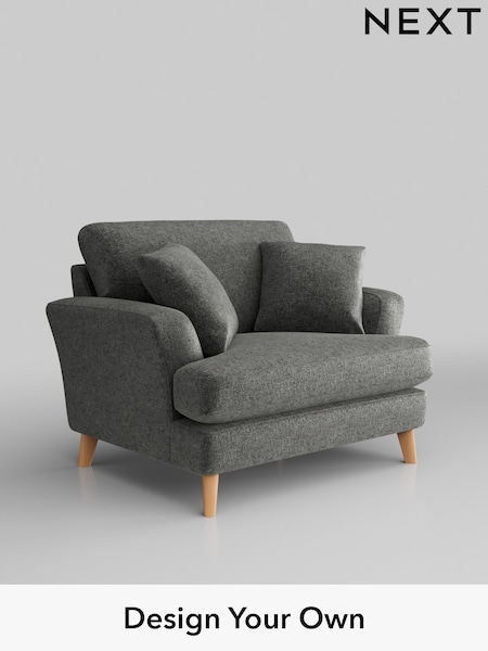 Plush Chenille/Dark Grey Conway Relaxed Sit (W43661) | £975