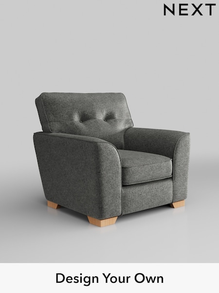 Plush Chenille/Dark Grey Stamford Buttoned Back (W43665) | £799