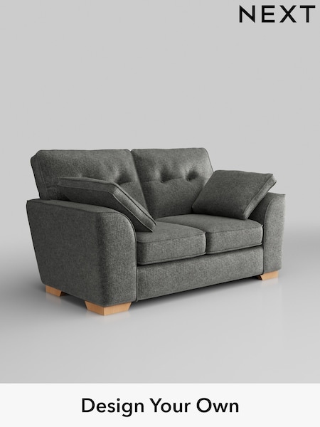 Plush Chenille/Dark Grey Stamford Buttoned Back (W43665) | £1,099