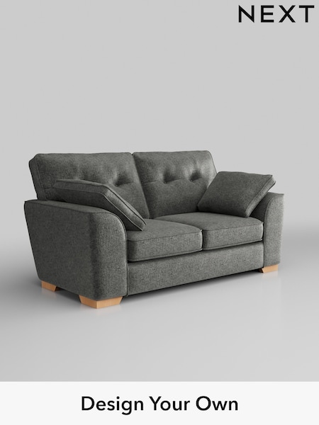 Plush Chenille/Dark Grey Stamford Buttoned Back (W43665) | £1,199