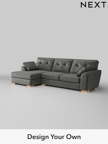Plush Chenille/Dark Grey Stamford Buttoned Back (W43665) | £2,025