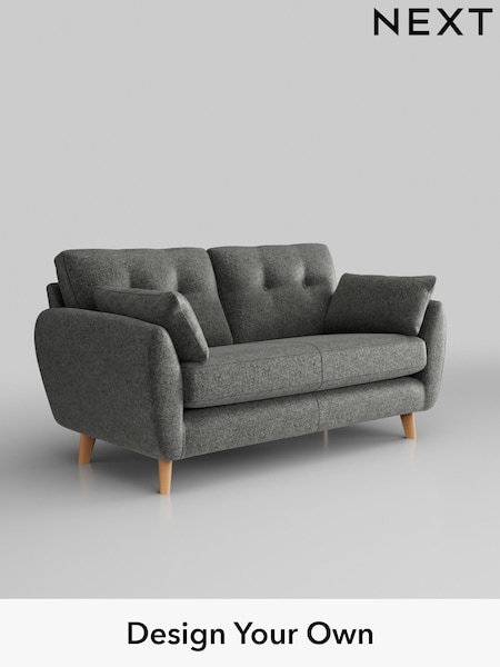 Plush Chenille/Dark Grey Wilson Buttoned Back (W43666) | £950
