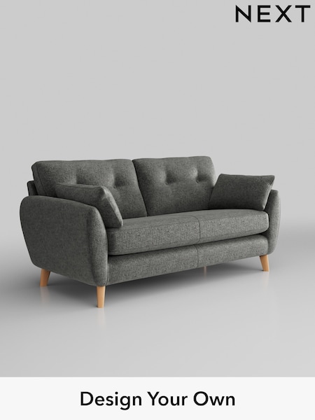 Plush Chenille/Dark Grey Wilson Buttoned Back (W43666) | £1,050