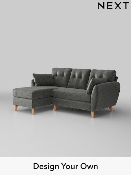 Plush Chenille/Dark Grey Wilson Buttoned Back (W43666) | £1,575