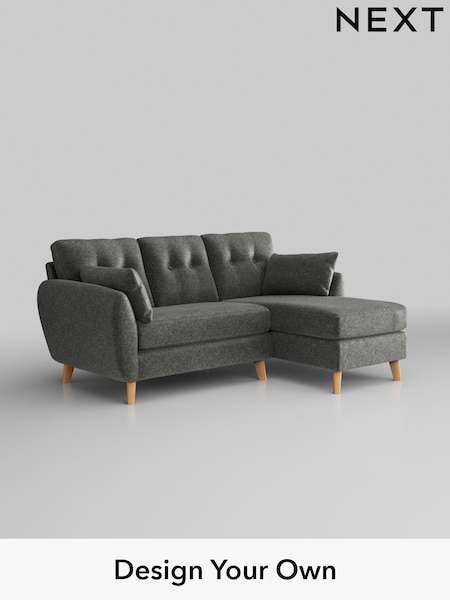 Plush Chenille/Dark Grey Wilson Buttoned Back (W43666) | £1,575