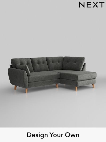 Plush Chenille/Dark Grey Wilson Buttoned Back (W43666) | £1,675