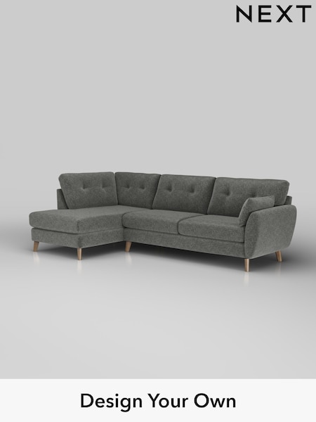 Plush Chenille/Dark Grey Wilson Buttoned Back (W43666) | £1,775