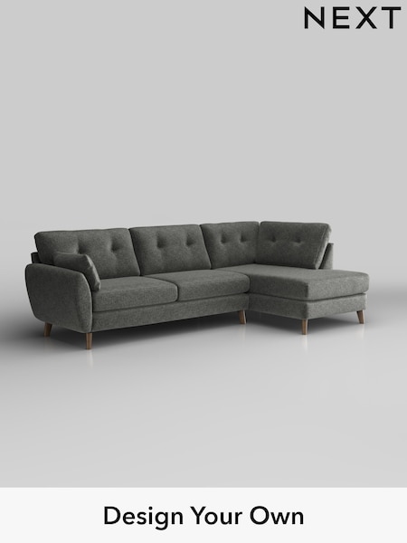 Plush Chenille/Dark Grey Wilson Buttoned Back (W43666) | £1,775