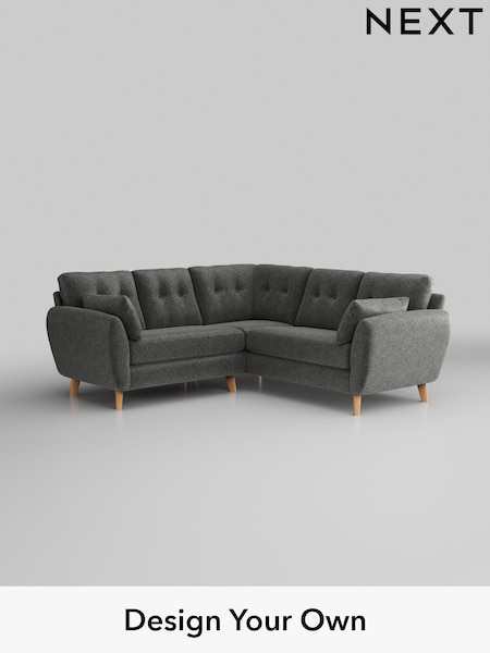 Plush Chenille/Dark Grey Wilson Buttoned Back (W43666) | £1,650