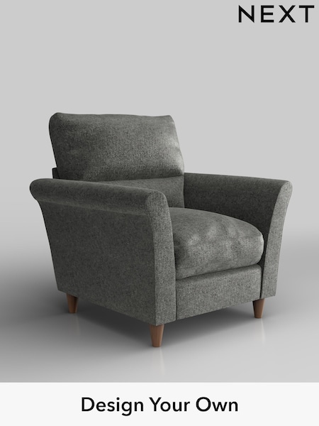 Plush Chenille/Dark Grey Hartley Highback Relaxed Sit (W43667) | £875