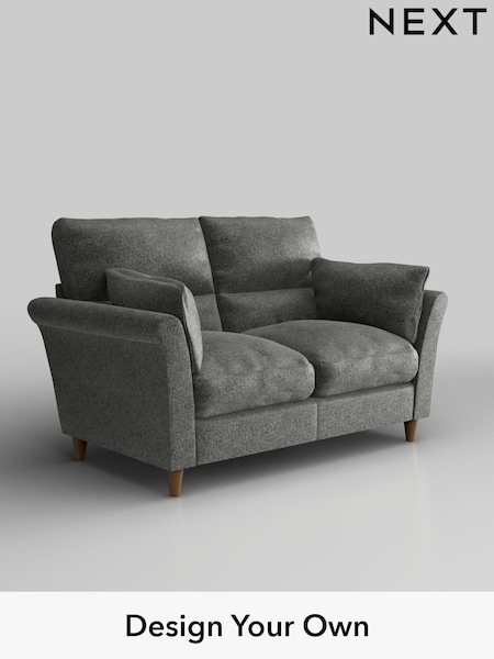 Plush Chenille/Dark Grey Hartley Highback Relaxed Sit (W43667) | £1,125