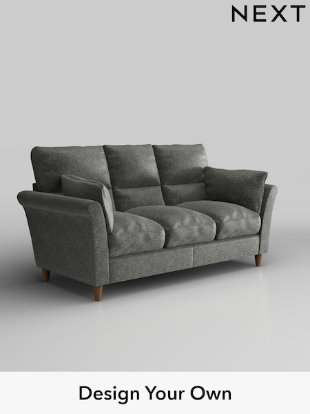 Plush Chenille/Dark Grey Hartley Highback Relaxed Sit (W43667) | £1,325