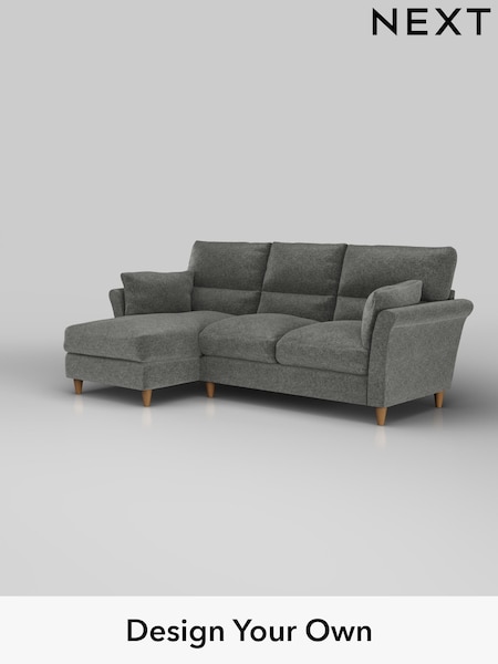 Plush Chenille/Dark Grey Hartley Highback Relaxed Sit (W43667) | £1,950