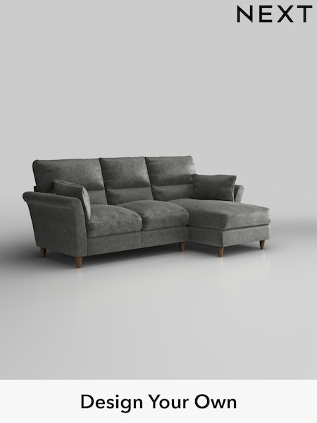 Plush Chenille/Dark Grey Hartley Highback Relaxed Sit (W43667) | £1,950