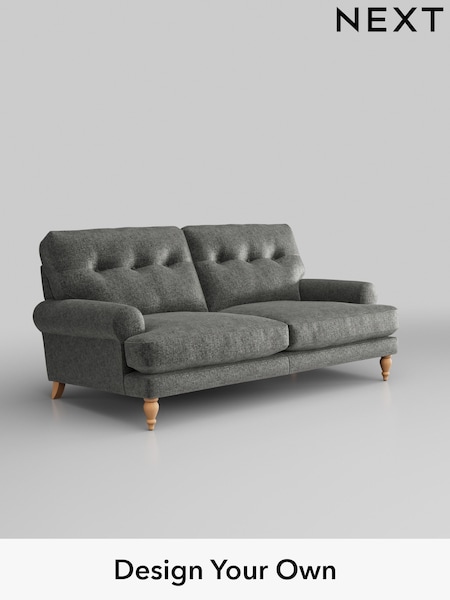 Plush Chenille/Dark Grey Erin Buttoned Back Deep Relaxed Sit (W43674) | £1,325