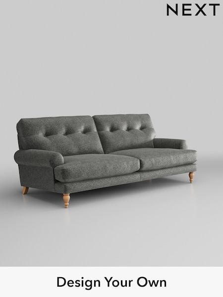 Plush Chenille/Dark Grey Erin Buttoned Back Deep Relaxed Sit (W43674) | £1,425
