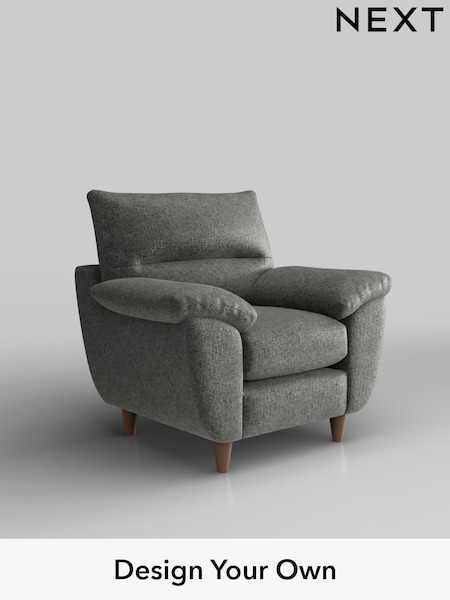 Plush Chenille/Dark Grey Elliot Highback (W43676) | £675