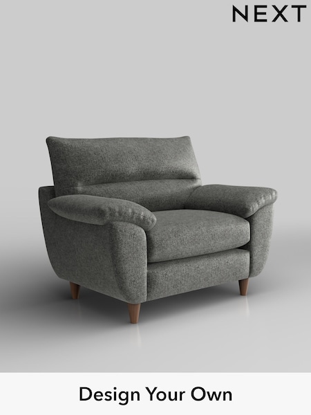 Plush Chenille/Dark Grey Elliot Highback (W43676) | £775