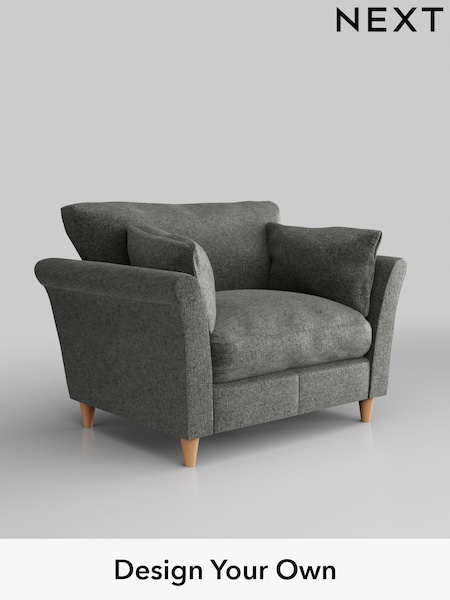 Plush Chenille/Dark Grey Hartley Relaxed Sit (W43677) | £925