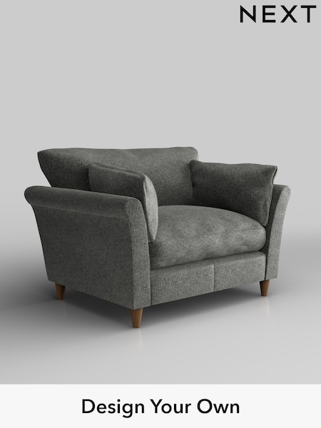 Plush Chenille/Dark Grey Hartley Relaxed Sit (W43677) | £1,025