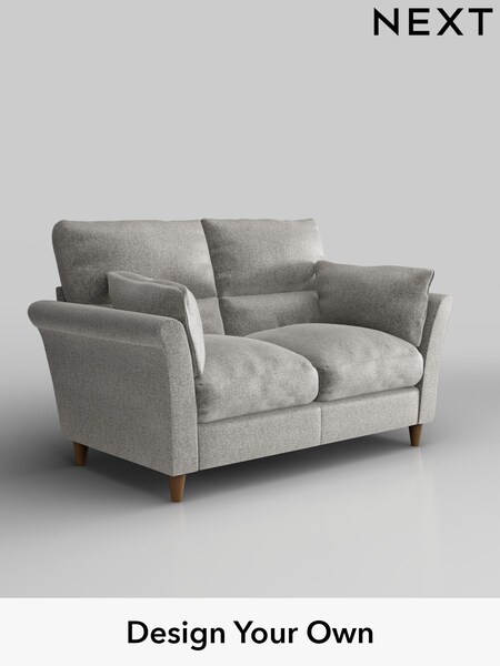 Plush Chenille/Light Grey Hartley Highback Relaxed Sit (W43681) | £1,125
