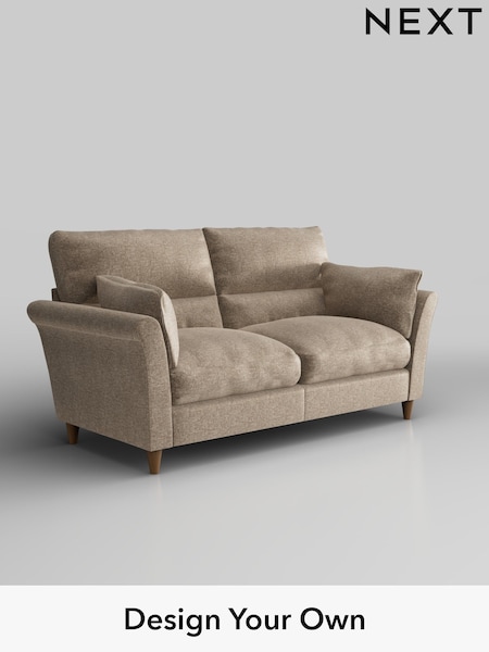 Plush Chenille/Mid Natural Hartley Highback Relaxed Sit (W43682) | £1,325