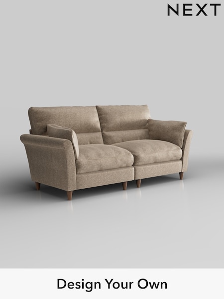 Plush Chenille/Mid Natural Hartley Highback Relaxed Sit (W43682) | £1,425