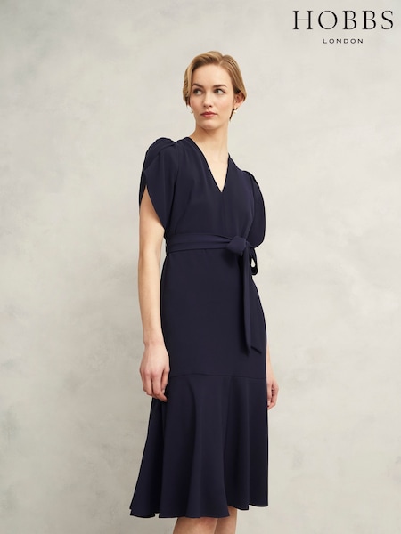 Hobbs Blue Pricilla Dress (W43685) | £179