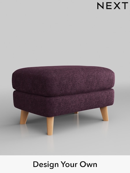 Plush Chenille/Dark Plum Purple Parker Buttoned Back (W43719) | £425