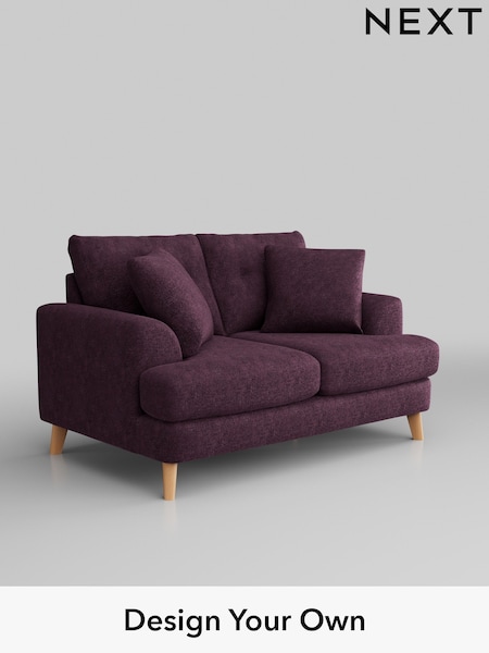 Plush Chenille/Dark Plum Purple Parker Buttoned Back (W43719) | £1,225