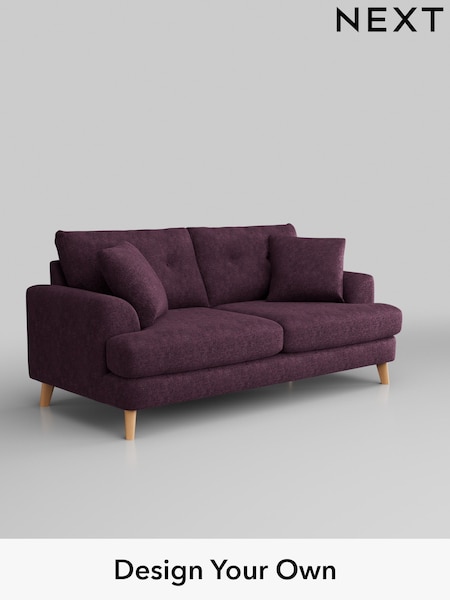 Plush Chenille/Dark Plum Purple Parker Buttoned Back (W43719) | £1,425