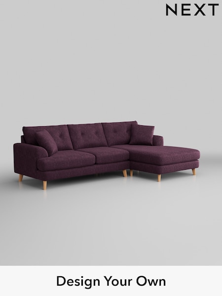 Plush Chenille/Dark Plum Purple Parker Buttoned Back (W43719) | £2,350