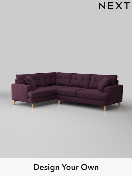 Plush Chenille/Dark Plum Purple Parker Buttoned Back (W43719) | £2,375