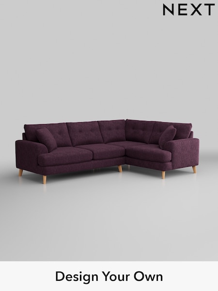 Plush Chenille/Dark Plum Purple Parker Buttoned Back (W43719) | £2,375