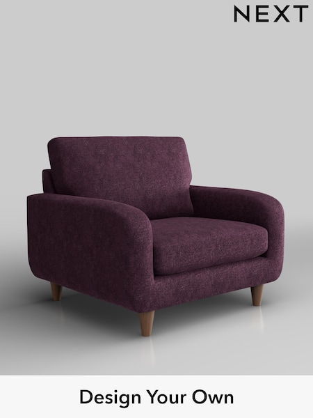 Plush Chenille/Dark Plum Purple Camden (W43720) | £650