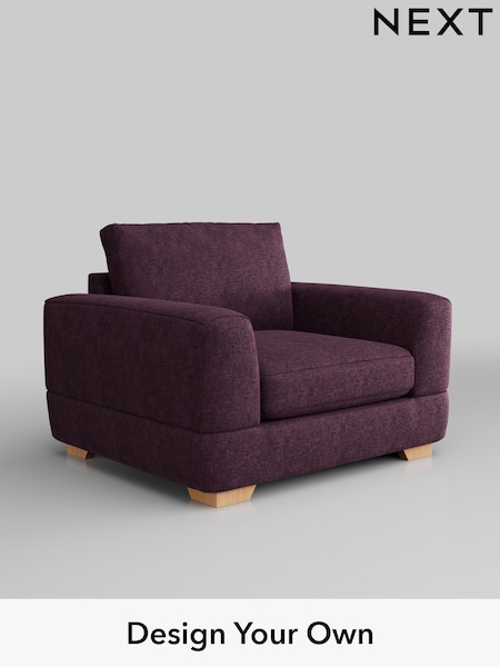 Plush Chenille/Dark Plum Purple Clayton (W43743) | £850