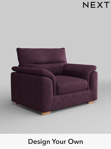 Plush Chenille/Dark Plum Purple Hayden Highback (W43746) | £850