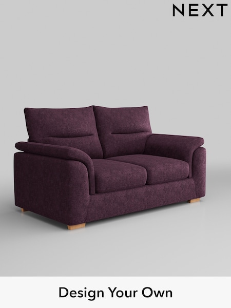 Plush Chenille/Dark Plum Purple Hayden Highback (W43746) | £1,125