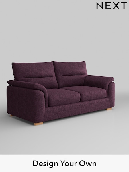 Plush Chenille/Dark Plum Purple Hayden Highback (W43746) | £1,225