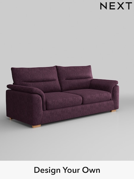 Plush Chenille/Dark Plum Purple Hayden Highback (W43746) | £1,325