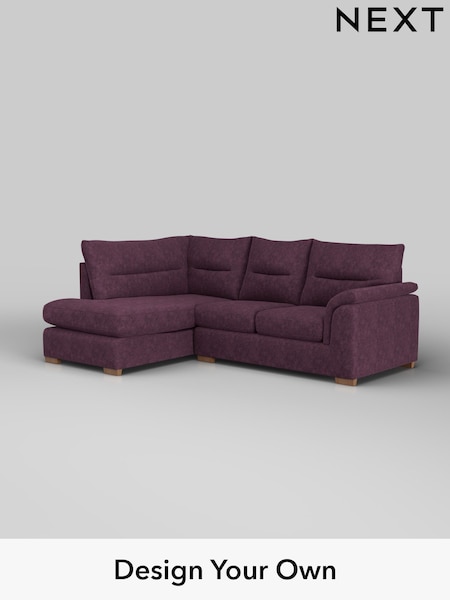 Plush Chenille/Dark Plum Purple Hayden Highback (W43746) | £1,825
